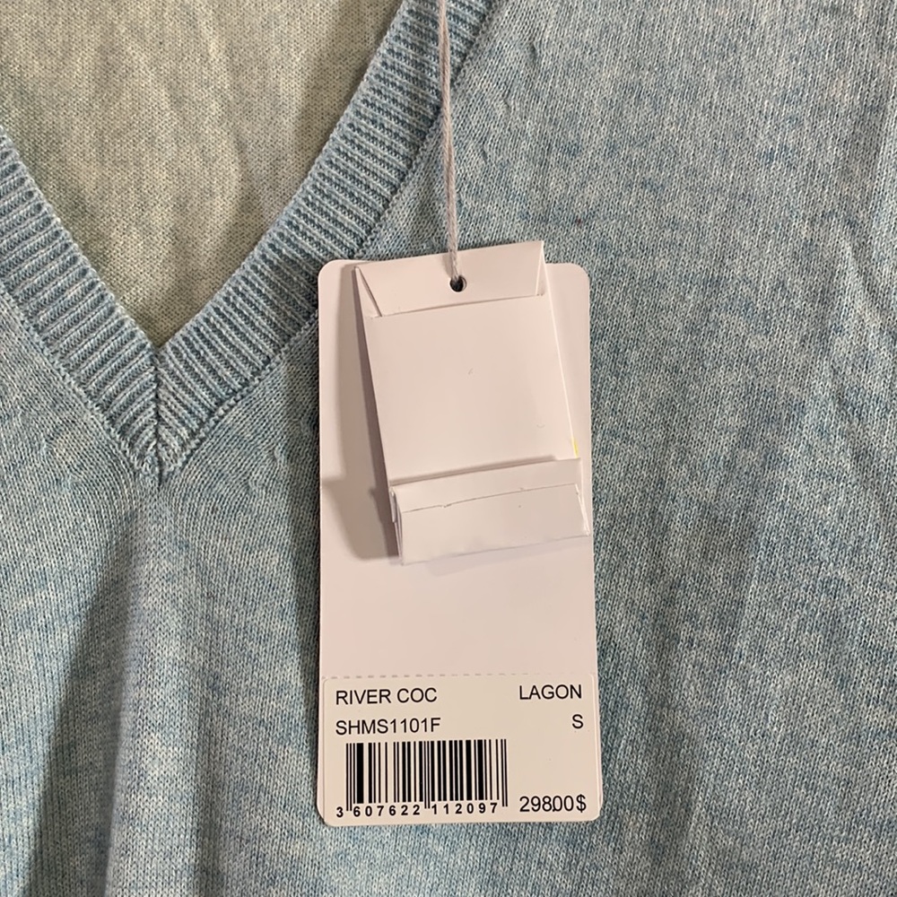 Zadig & Voltaire Light Blue V-Neck Sweater